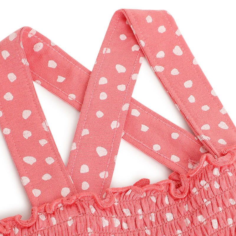 Girls Pink Striped Sleeveless Dress image number 2